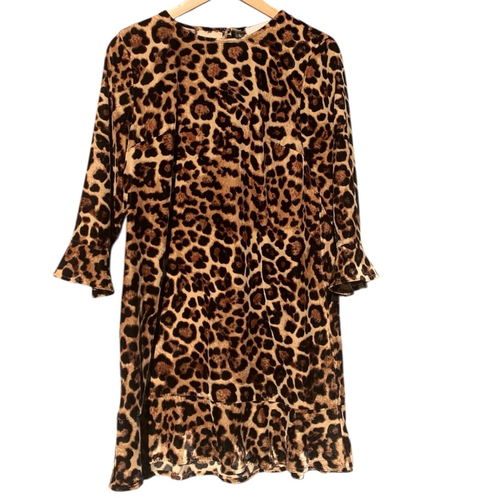 LOFT Leopard Print Dress Size 4 L 33” W 19” NWT